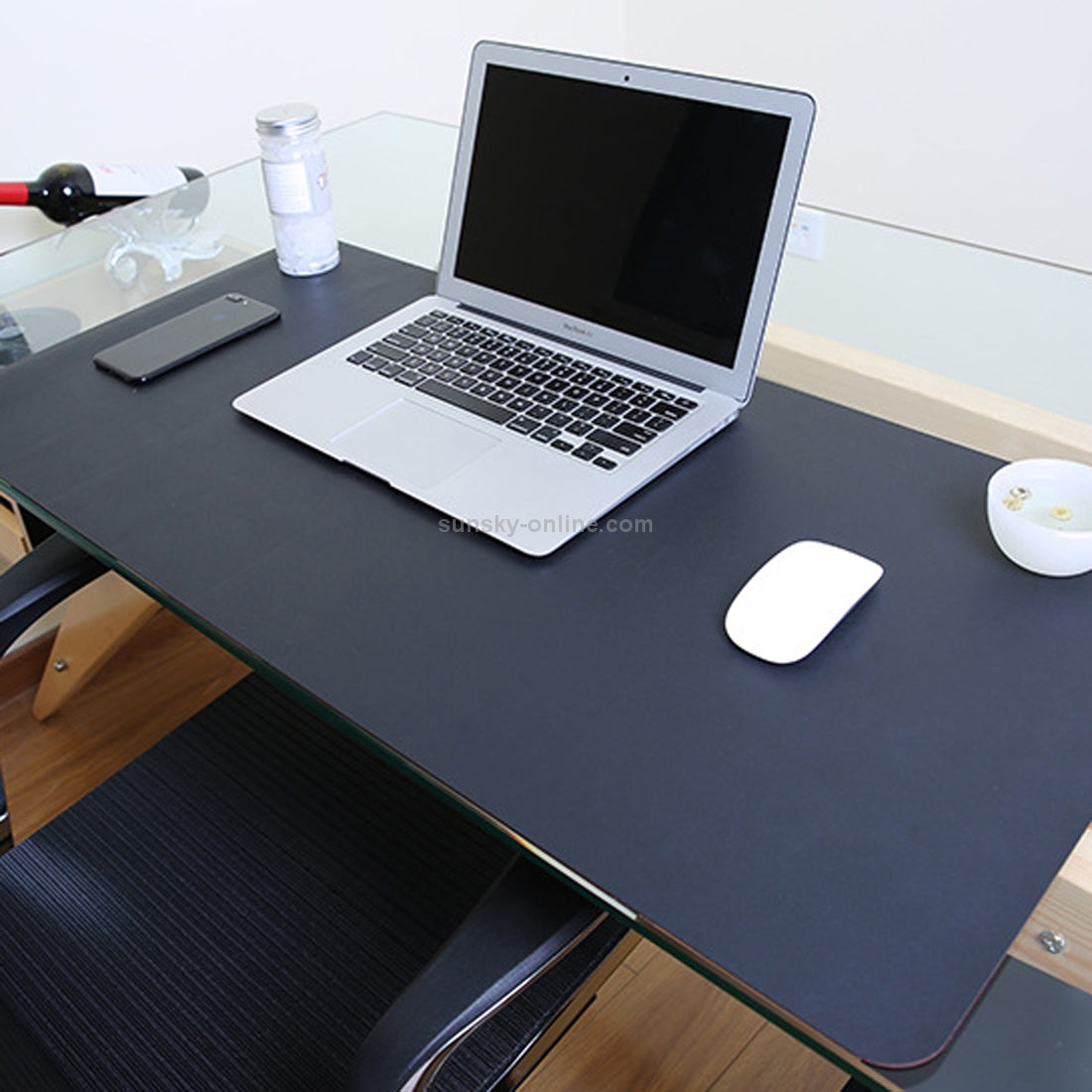 BTHG D03 - PU Desk Mat, 80 x 40 cm (Black) - product view