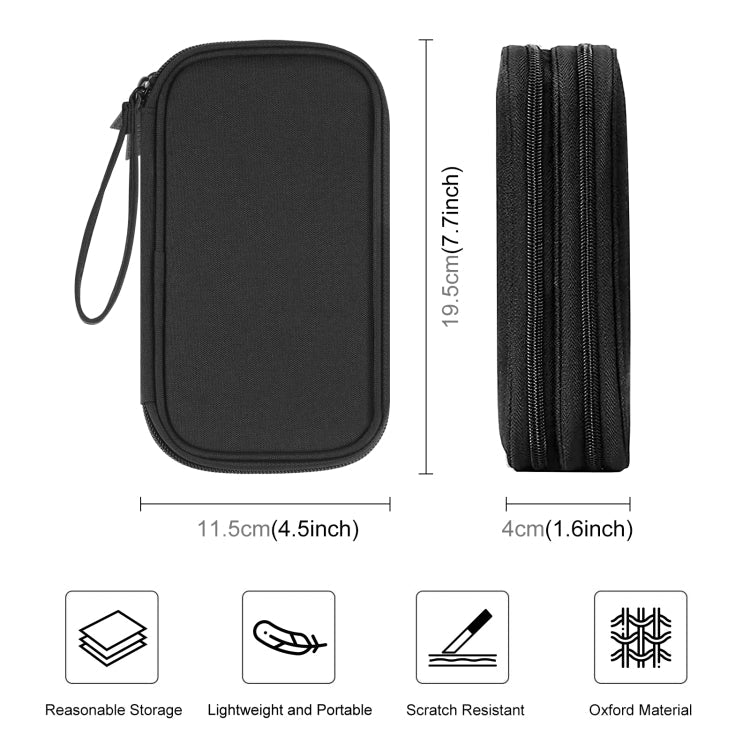 BTHG P01 black tech pouch exterior with dimensions
