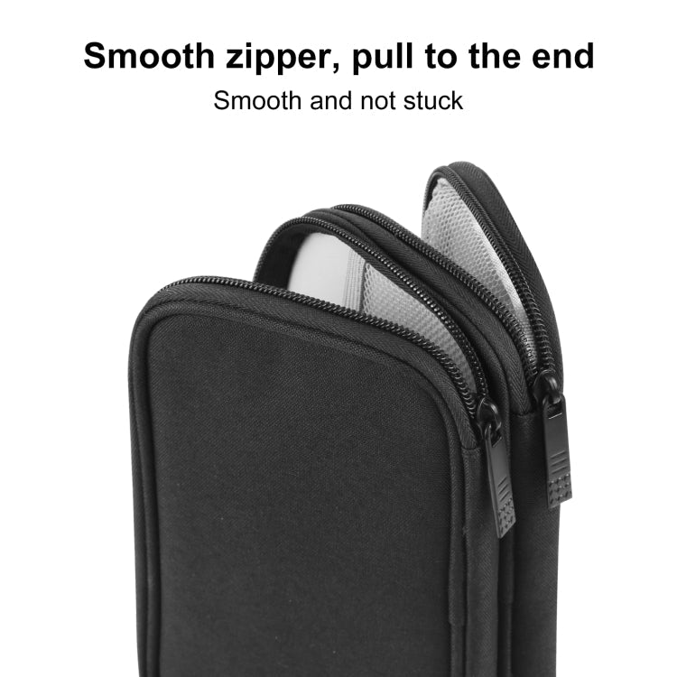 BTHG P01 black tech pouch open zipper detail
